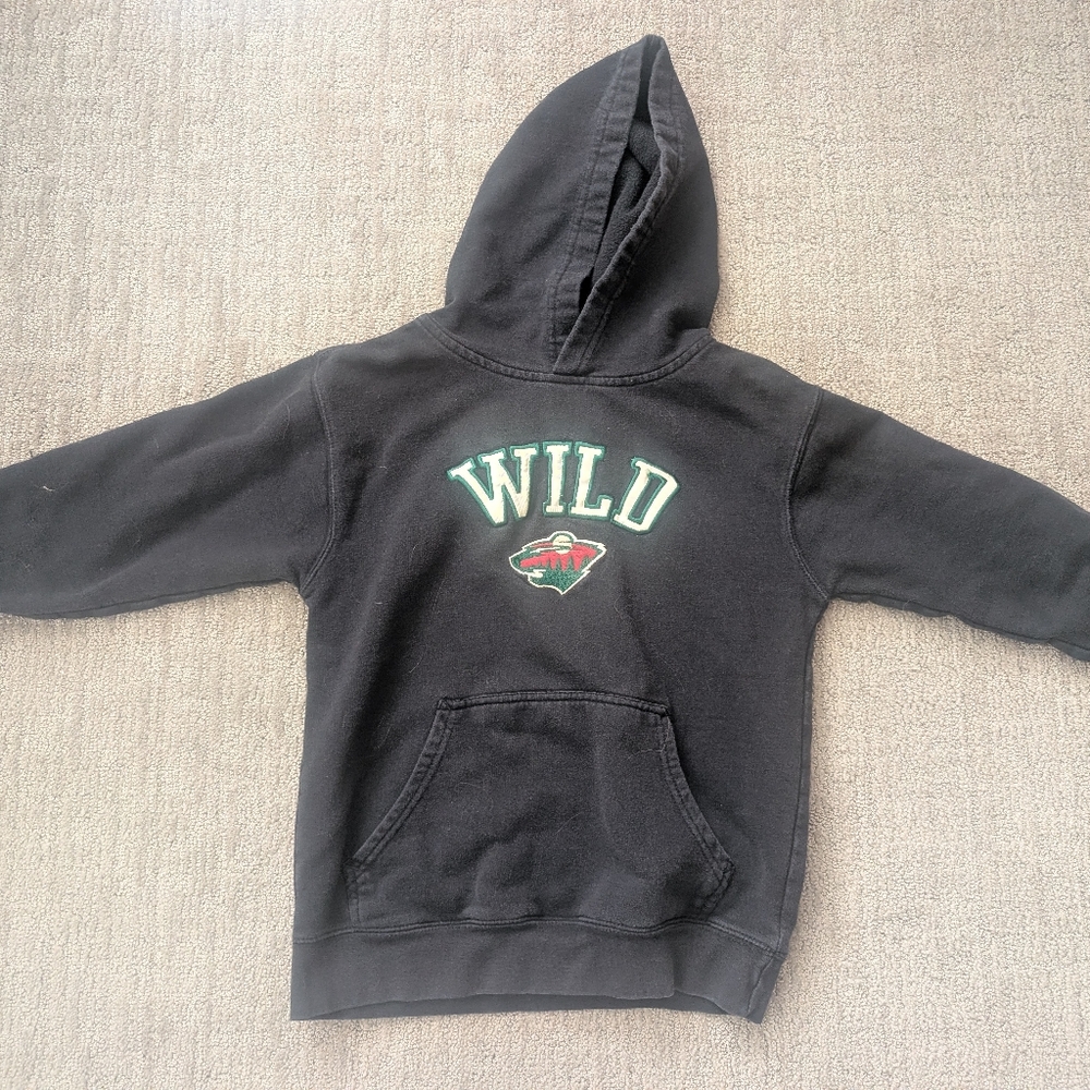 Reebok Black Minnesota Wild Kids Hoodie